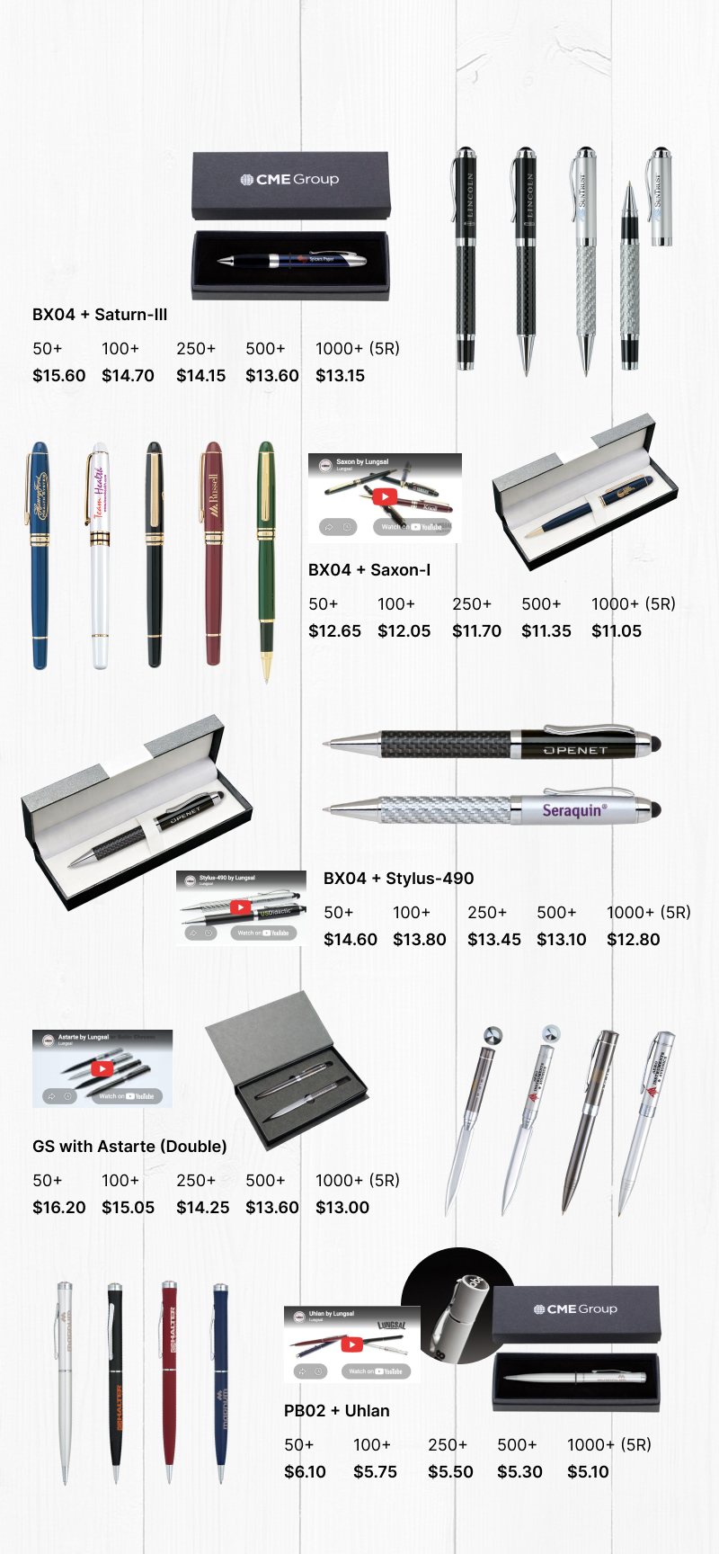Lungsal's New Banker Pen Sets